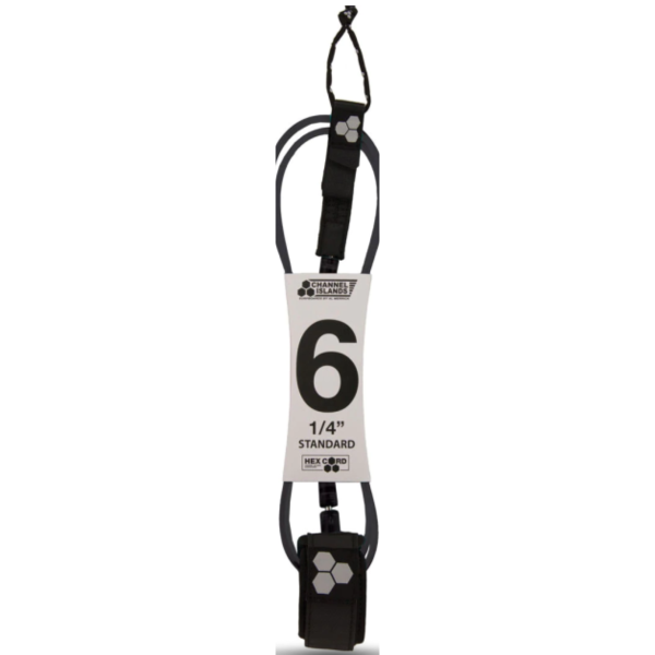 Leash Para Tabla De Surf 1,8M HEX CORD Negro CHANNEL ISLANDS