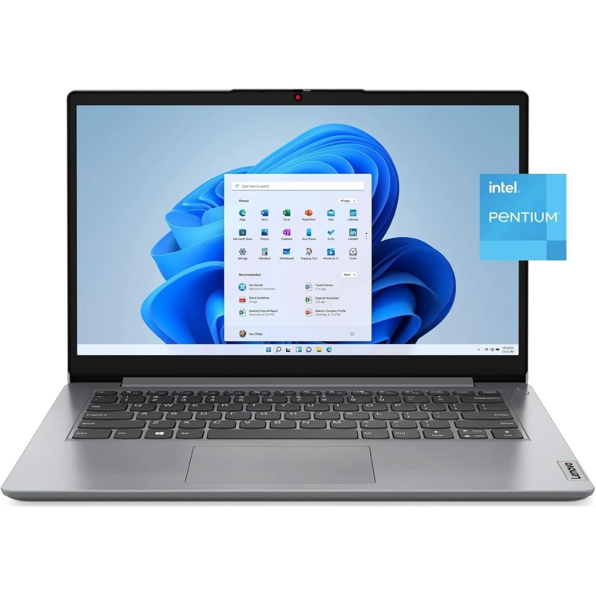 Notebook Lenovo Ideapad 1 Pentium 4GB 128GB SSD 14" HD Win11