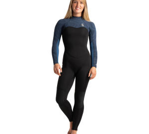 Traje de neopreno c-skins mujer BK/BL.TROPICAL/CASCADE BLUE