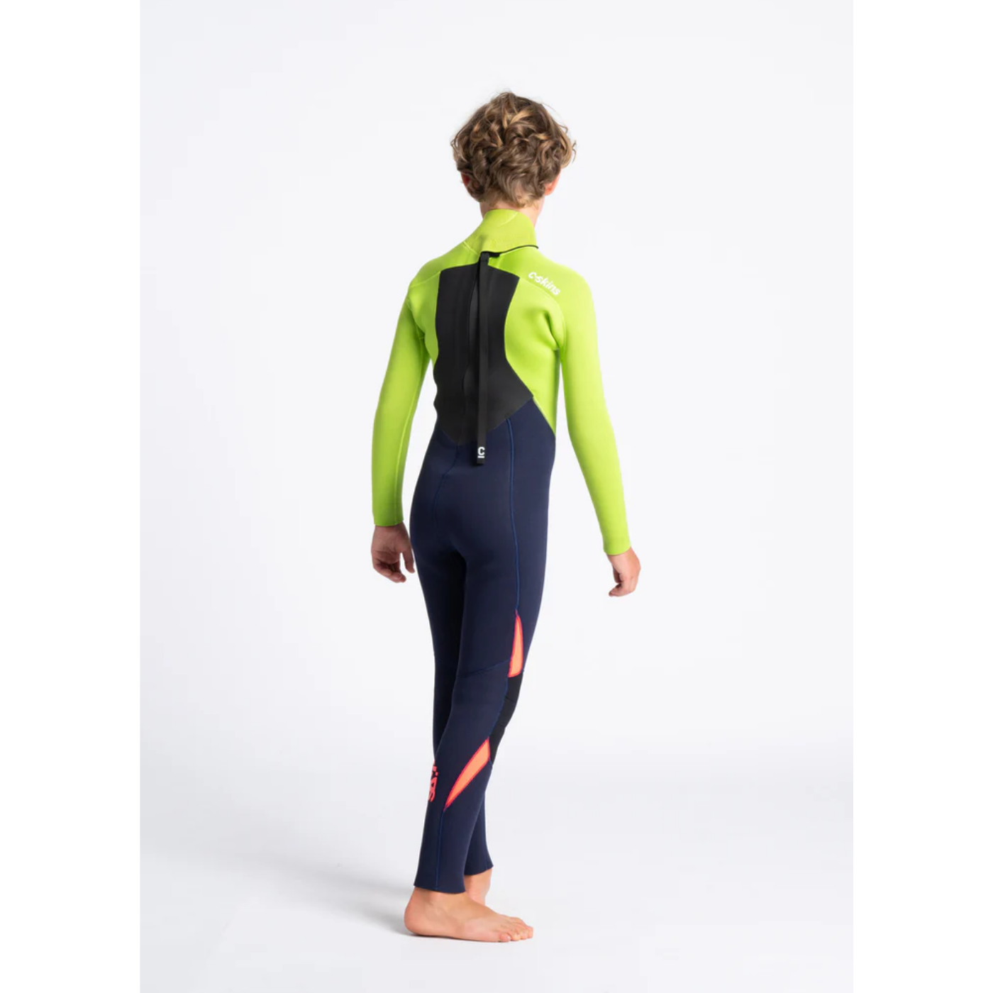 Traje de neopreno c-skins niños Largo BLUE/LIME/FLO RED/XL