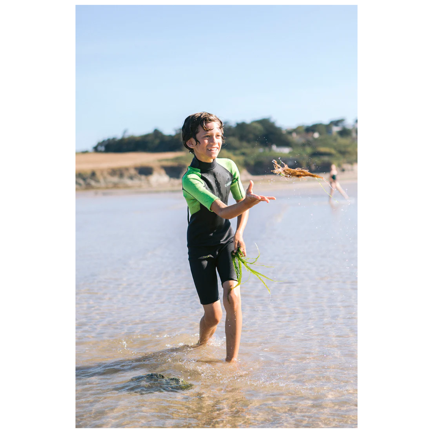 Traje de neopreno c-skins para niños BLACK/LIME/XL