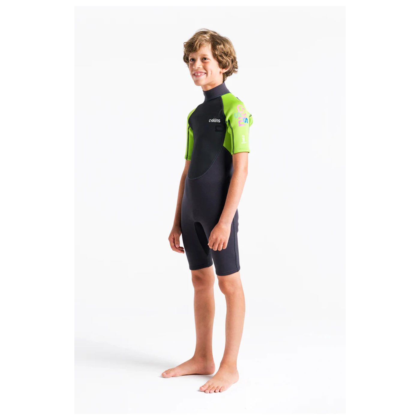 Traje de neopreno c-skins para niños BLACK/LIME/XL