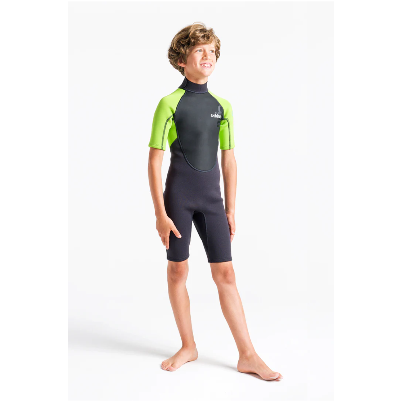 Traje de neopreno c-skins para niños BLACK/LIME/XL