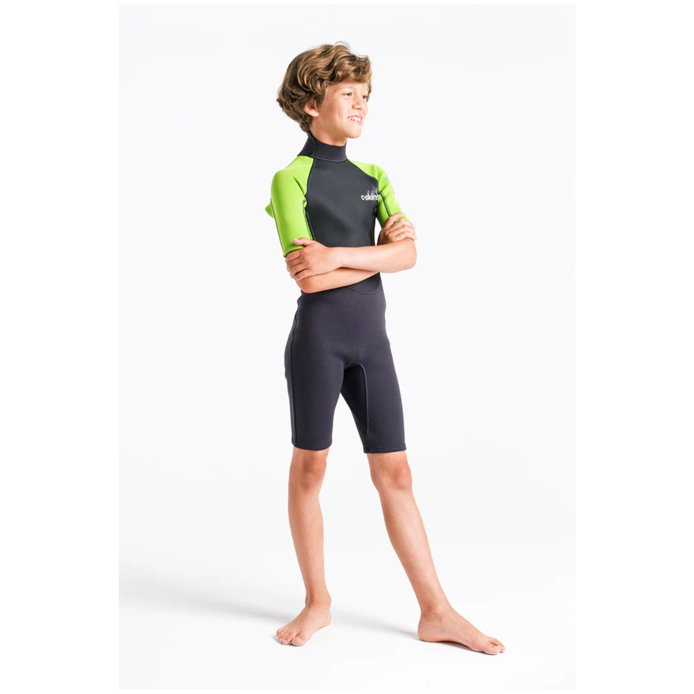 Traje de neopreno c-skins para niños BLACK/LIME/XL