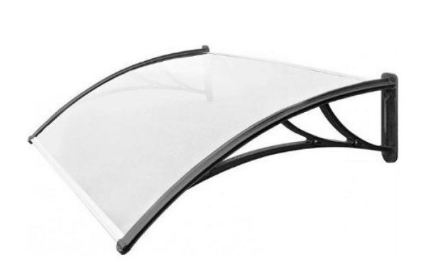 Alero transparente de policarbonato 150 x 80 cm