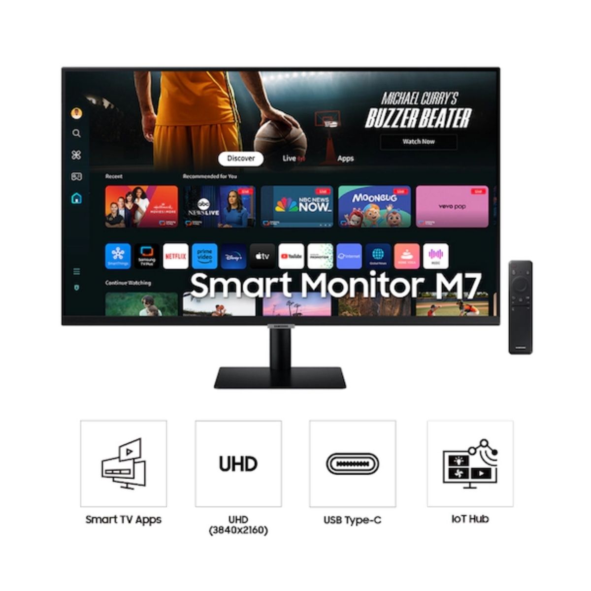 Copia - Monitor Gamer Samsung Smart M7 32" Va 4k 60hz Gaming