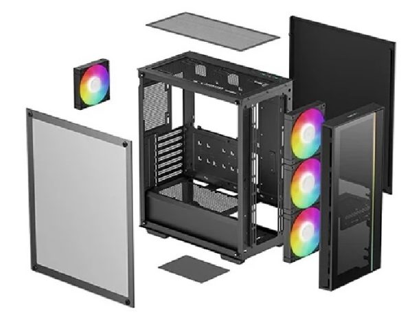 Gabinete Gamer DeepCool MATREXX55 V4 Gaming 3 fans de 140mm + 1 fan de 120mm ARGB