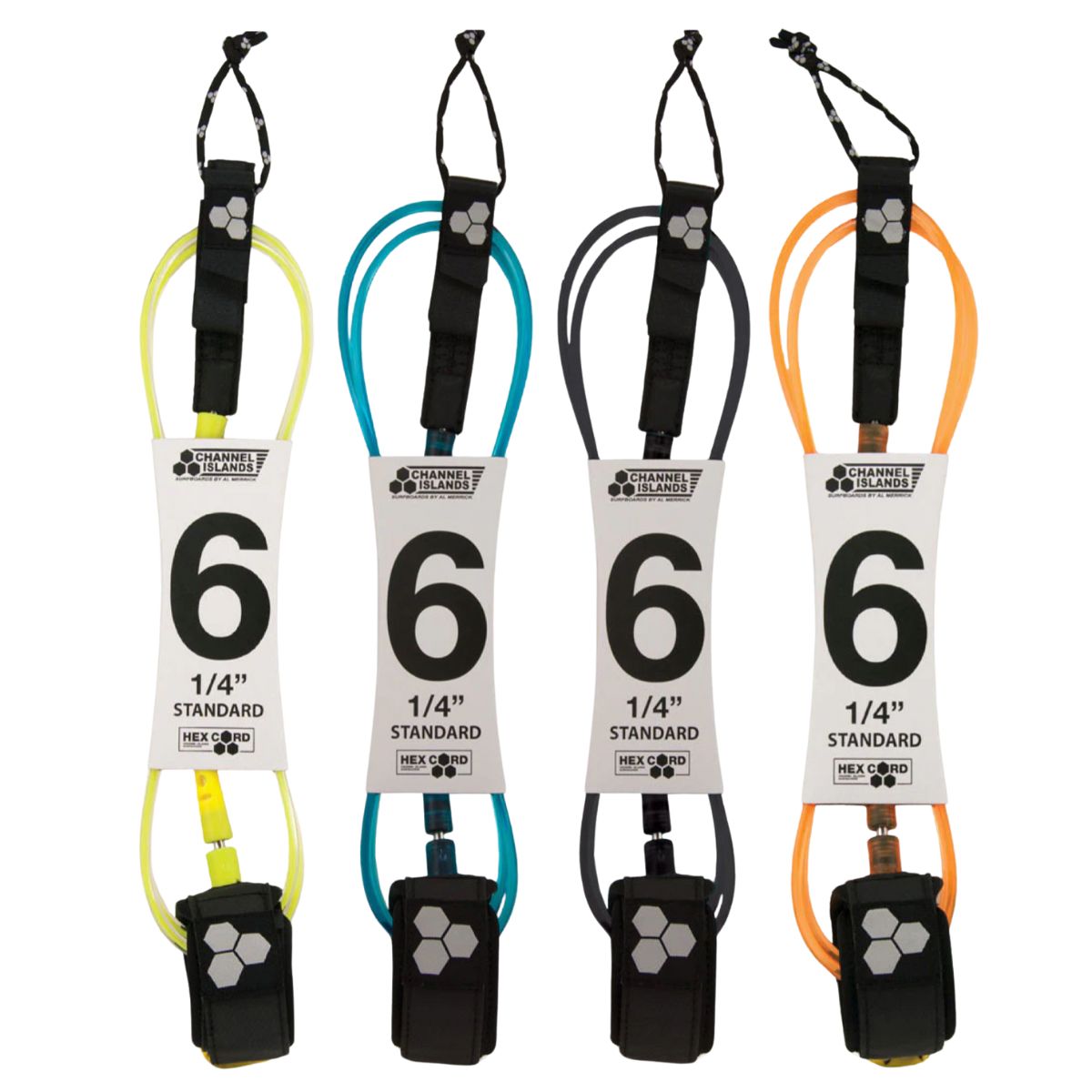 Leash Para Tabla De Surf 1,8M HEX CORD Negro CHANNEL ISLANDS