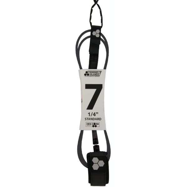 Leash Para Tabla De Surf 2,1M HEX CORD Negro CHANNEL ISLANDS