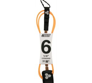 Leash Para Tabla Surf 1,8M HEX CORD Naranja CHANNEL ISLANDS