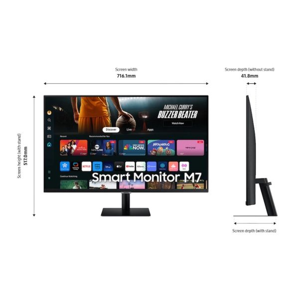 Monitor Gamer Samsung Smart M7 32" Va 4k 60hz Gaming