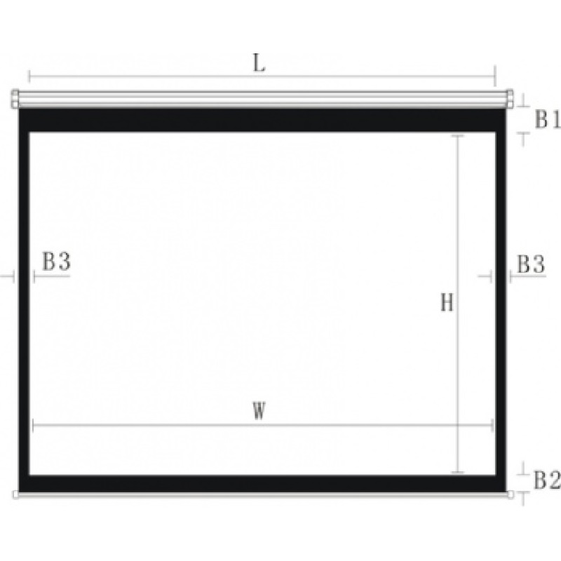 Pantalla para proyector 108'' 16:9 Blanco Retráctil Pantalla para proyector 108'' 16:9 Blanco Retráctil