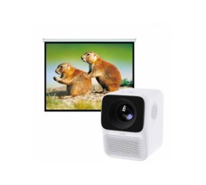 Proyector compacto Xiaomi Wanbo T2 Max + Pantalla 77"