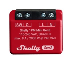 Rele Shelly Mini 1PM GEN3 Wi-fi Con medición de consumo (PM)