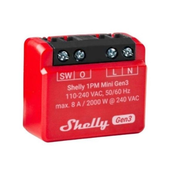 Rele Shelly Mini 1PM GEN3 Wi-fi Con medición de consumo (PM)