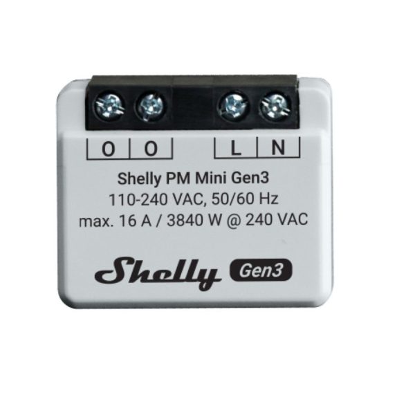 Rele Shelly Mini PM GEN3 Wi-fi Con medición de consumo (PM)