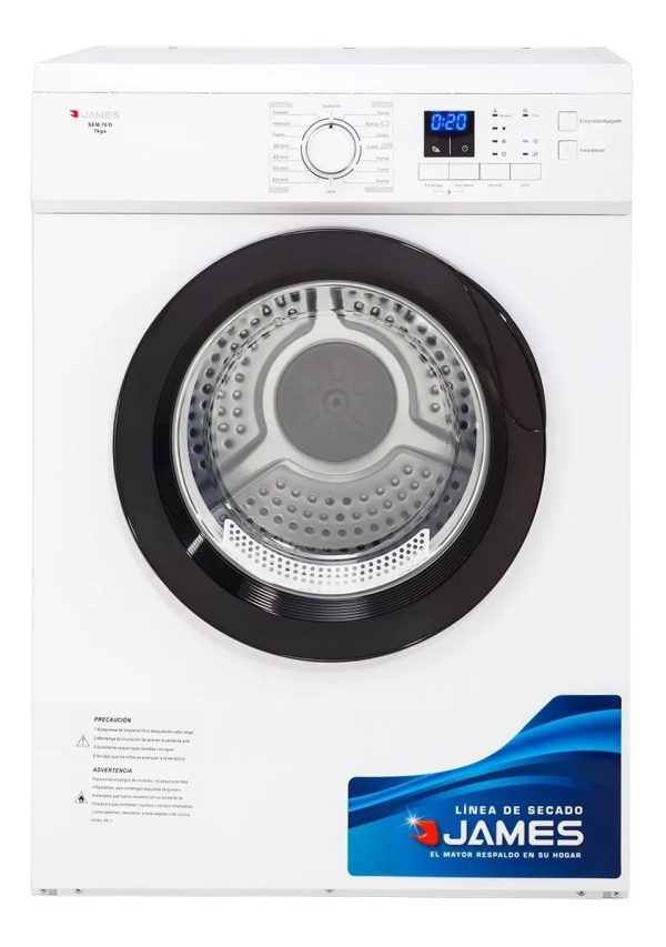 Secarropas James Carga Frontal SEM 7KG Display Antiarrugas