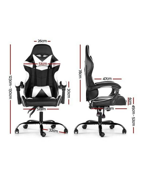 Silla Gamer Lumax Modelo Rom Super Oferta negro/blanco