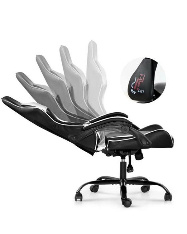 Silla Gamer Lumax Modelo Rom Super Oferta negro/blanco