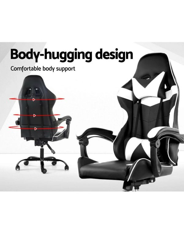 Silla Gamer Lumax Modelo Rom Super Oferta negro/blanco