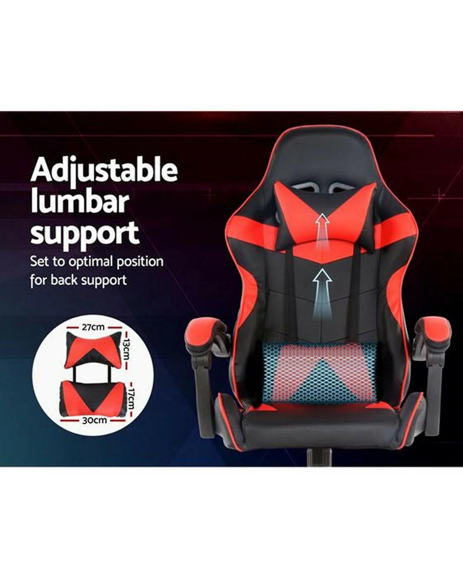 Silla Gamer Lumax Modelo Rom Super Oferta negro/rojo -Gaming Silla Gamer Lumax Modelo Rom Super Oferta negro/rojo -Gaming