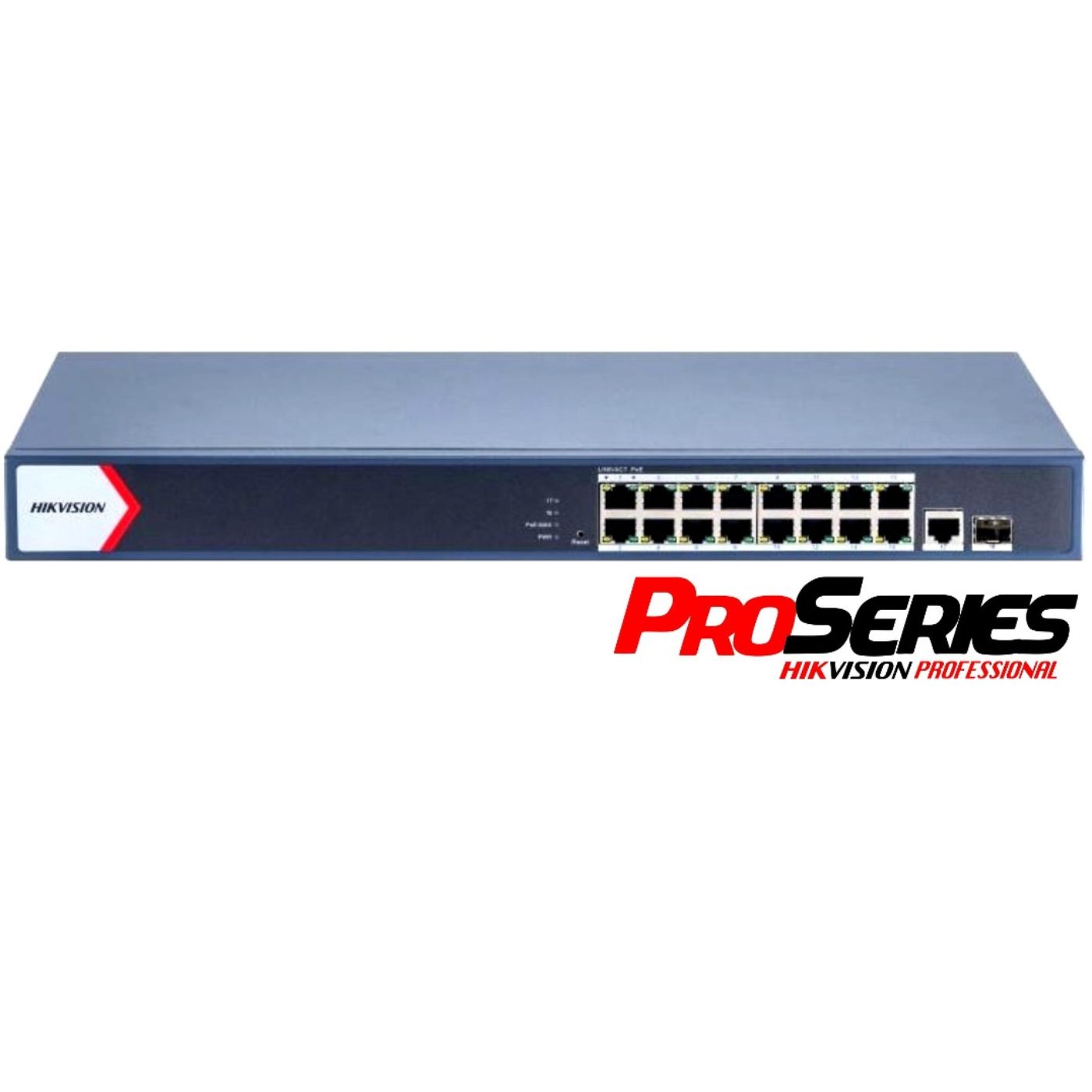 Switch PoE Hikvision PRO 16 puertos 230w admin DS-3E1518P-EI