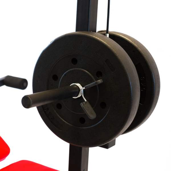Banco multifunción Randers c/barra + 30kg Ejercicios Pesas