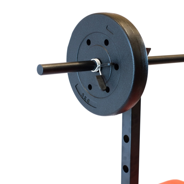 Banco multifunción Randers c/barra + 30kg Ejercicios Pesas
