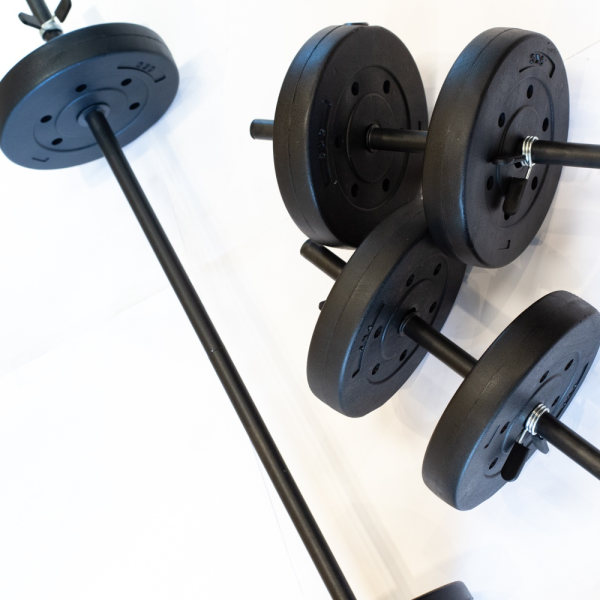 Banco multifunción Randers c/barra + 30kg Ejercicios Pesas