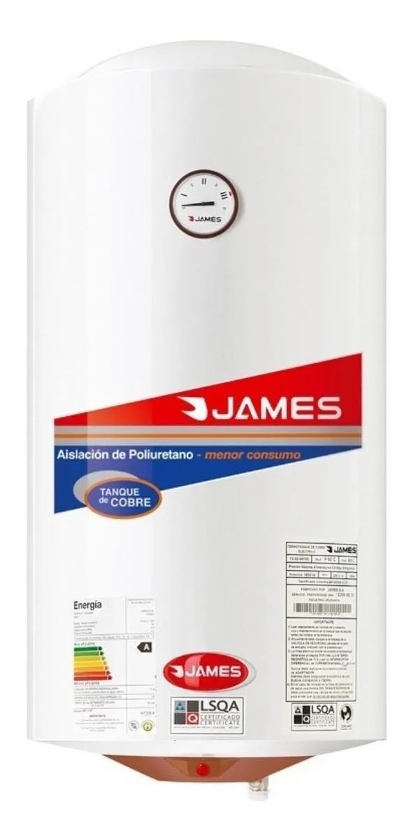 Calefon Termotanque James 40 Litros Prisma Cobre Efi. B