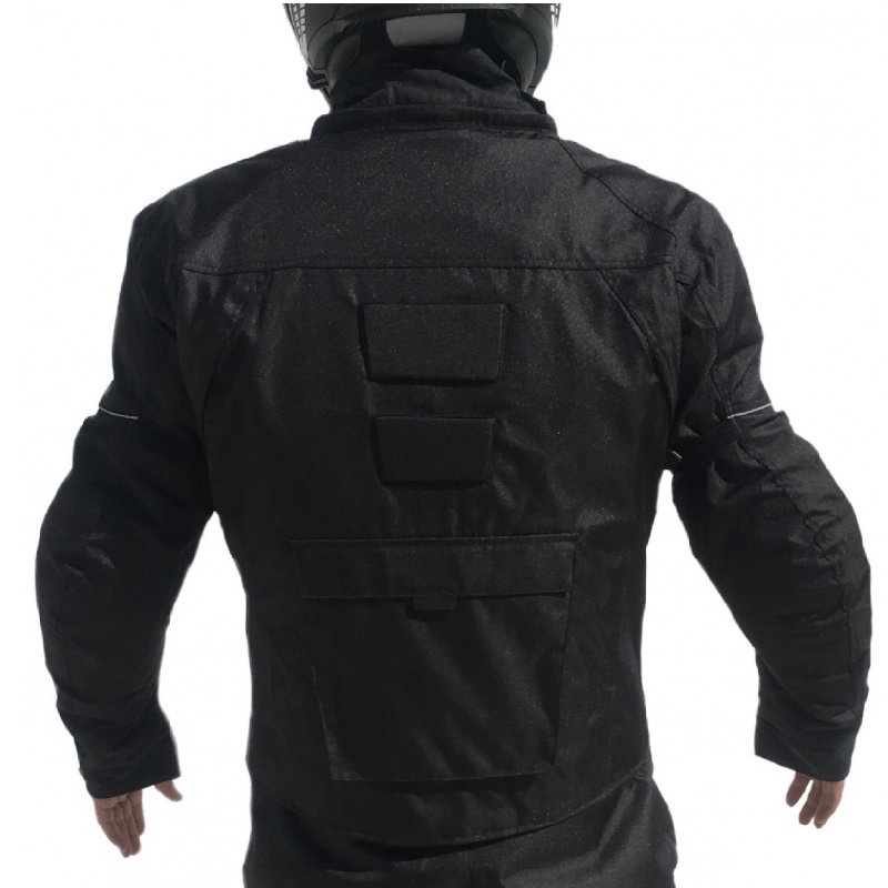 Campera para MOTO Corta Negra Protectores Talle L,XL,2XL,3XL