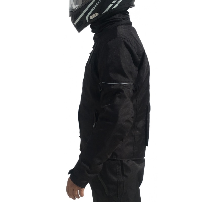 Campera para MOTO Corta Negra Protectores Talle L,XL,2XL,3XL