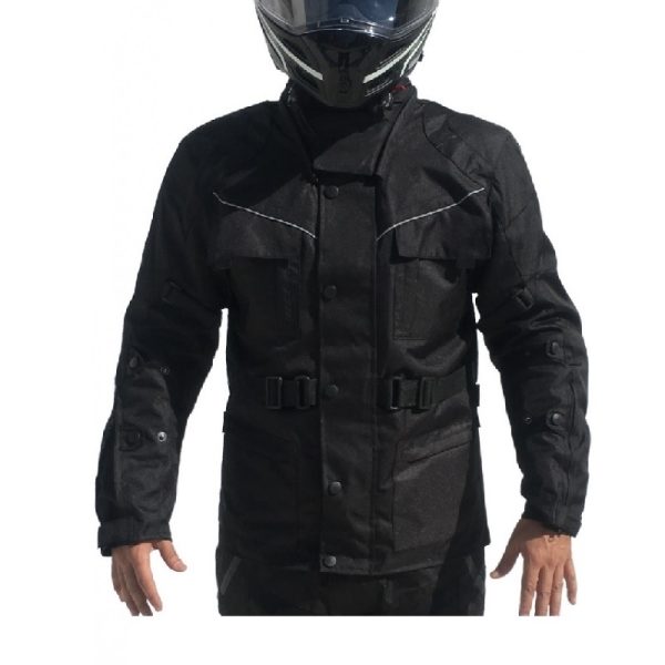 Campera para MOTO Negra con Protectores Talle L,XL,2XL,3XL