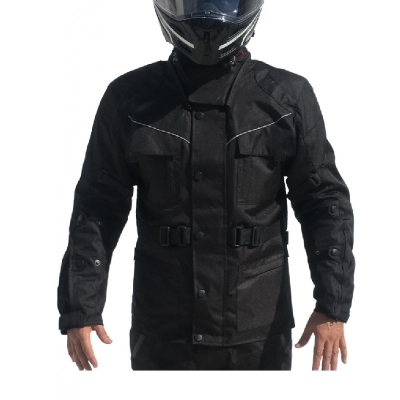 Campera para MOTO Negra con Protectores Talle L,XL,2XL,3XL