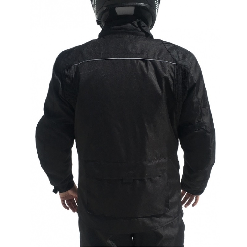Campera para MOTO Negra con Protectores Talle L,XL,2XL,3XL