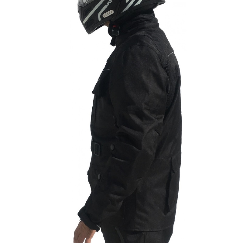 Campera para MOTO Negra con Protectores Talle L,XL,2XL,3XL