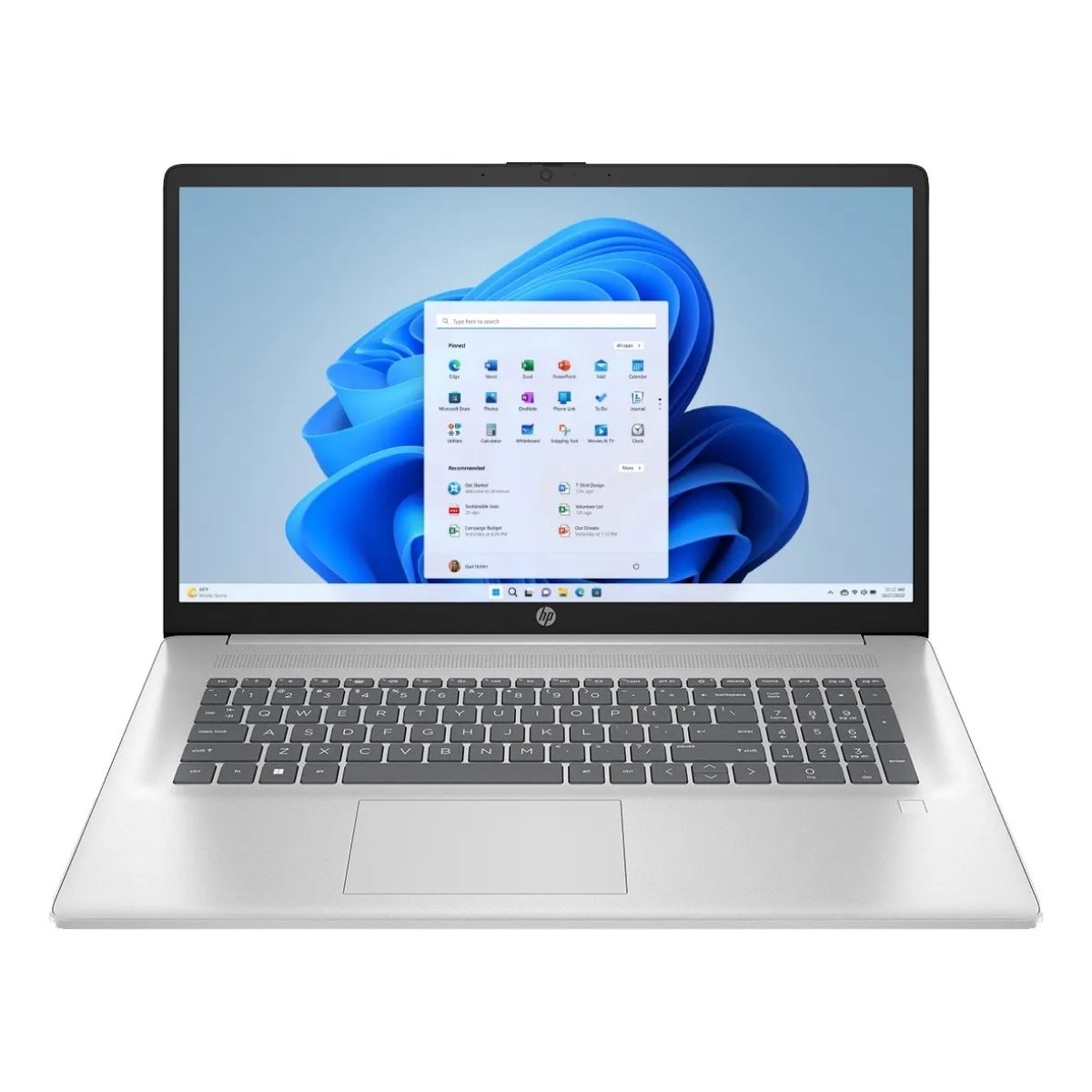 Copia - Notebook HP 17-CN2068 Core™ i5-1235U 512GB SSD 8GB 17.3" (1920x1080) WIN11 NATURAL SILVER Backlit Keyboard. 90 Day Warranty - 17-CN2068CL-R