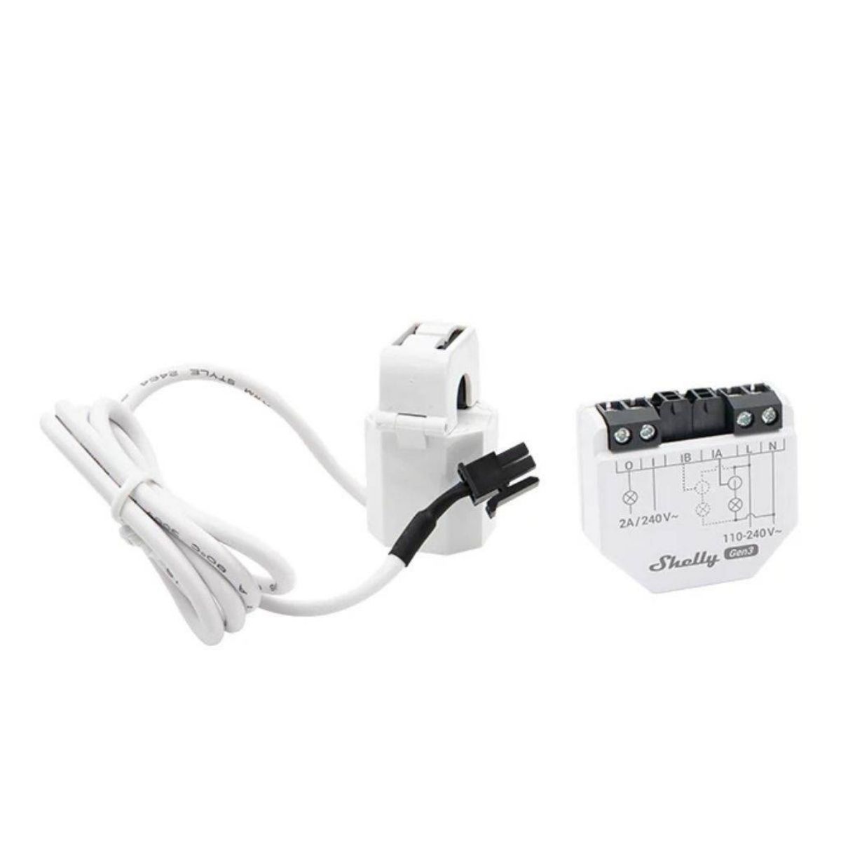 Medidor monofasico Shelly EM Gen3 Clip 50A Wi-fi Medidor monofasico Shelly EM Gen3 Clip 50A Wi-fi