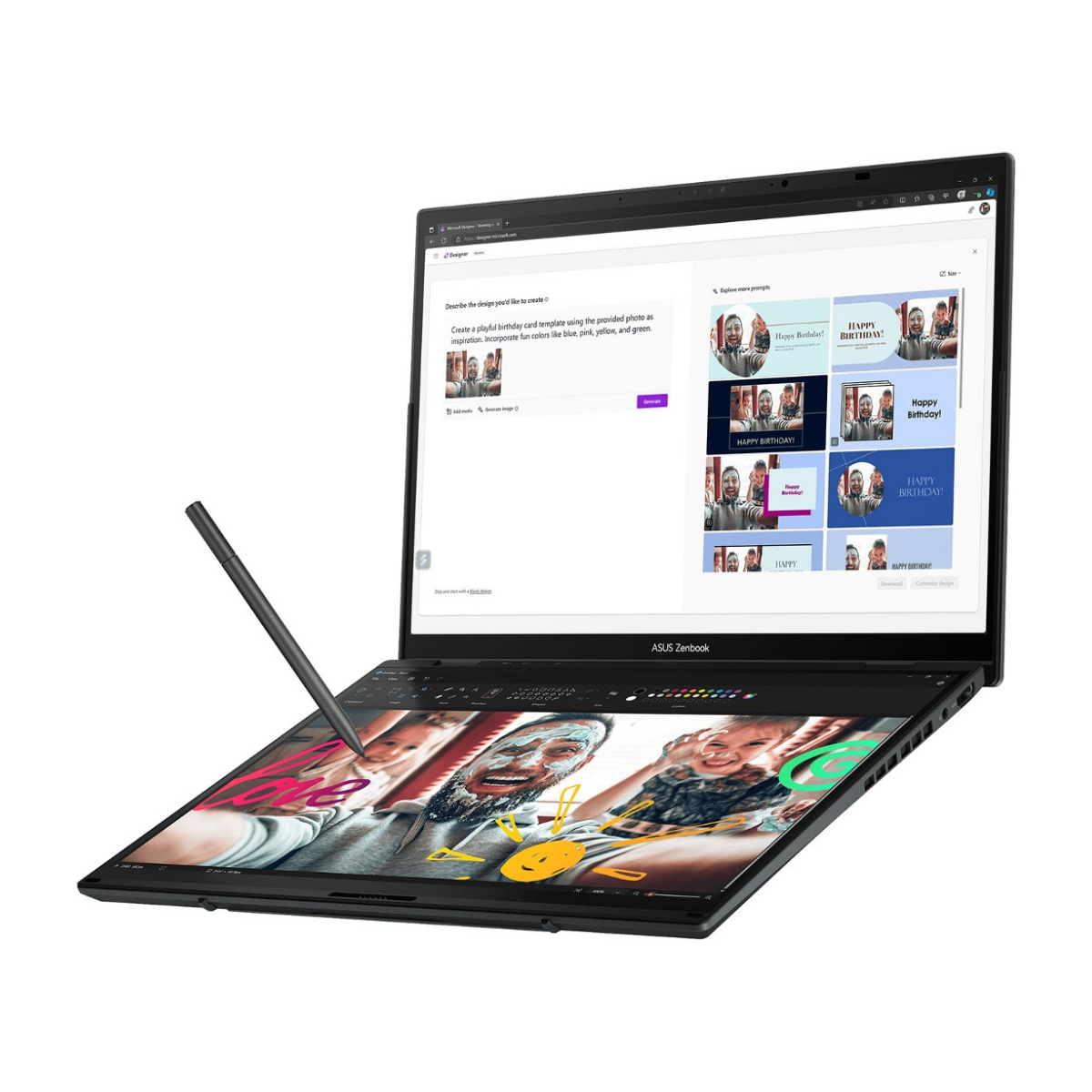 Notebook Asus Zenbook Duo UX8406CA Core Ultra 9 5.4Ghz 32GB 2TB SSD DUAL 14'' WUXGA Oled Touch