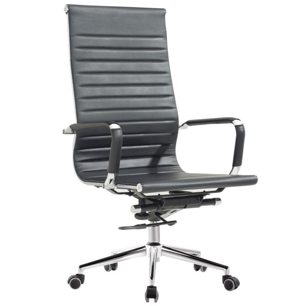 Silla de Escritorio Ejecutivo Minimalista A119 Cuerina Negro
