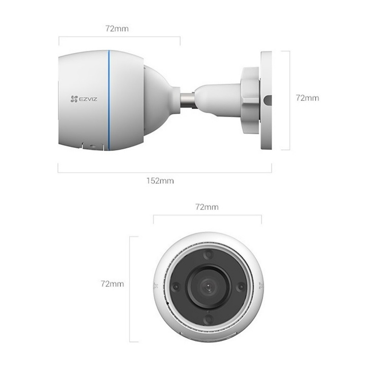 Camara Wifi Ezviz CS-H3C Color Full HD con luz Camara Wifi Ezviz CS-H3C Color Full HD con luz
