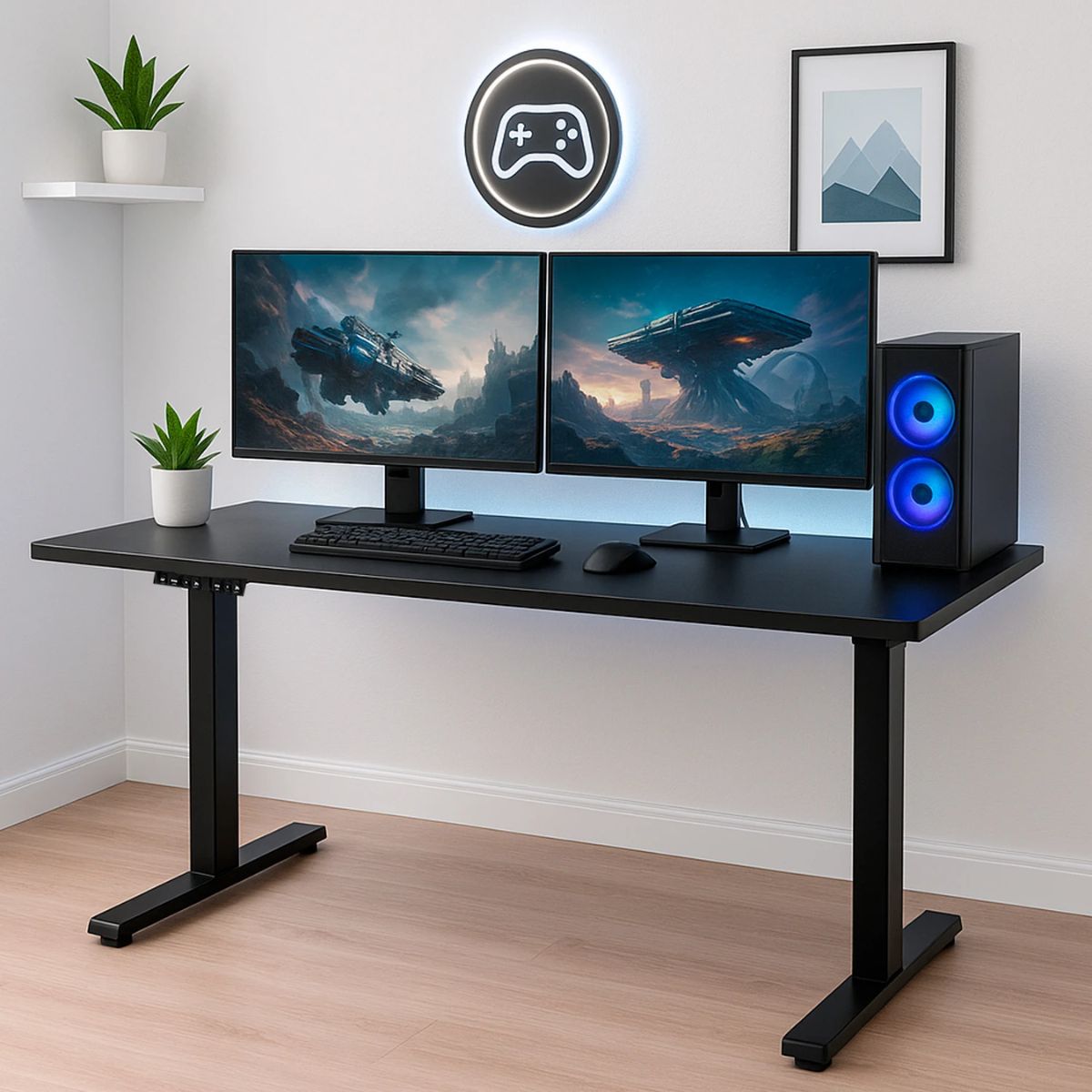 Escritorio Eléctrico Gamer Ergonómico Altura Ajustable NEGRO Escritorio Eléctrico Gamer Ergonómico Altura Ajustable NEGRO