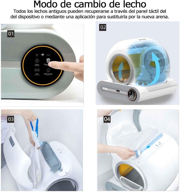 Arenero Inteligente Automático Para Gatos Aplicación Celular