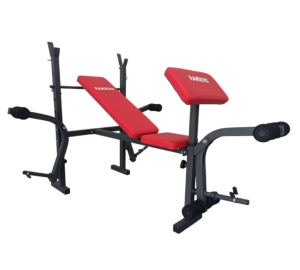 Banco de pecho Randers con soporte para barra y scott