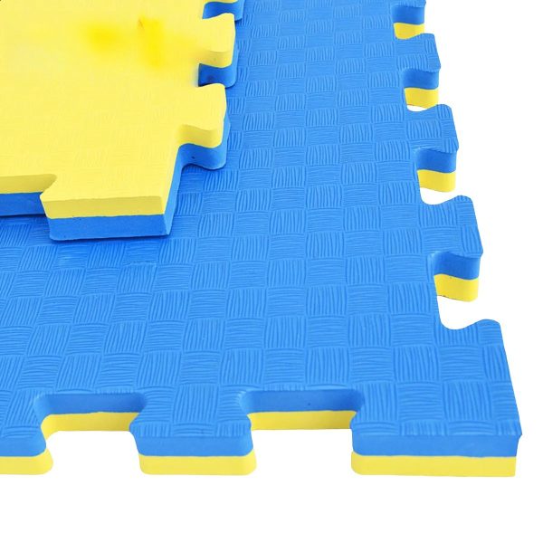 Copia - Piso Tatami Goma Eva Encastrable 1x1m 2cm AZUL-AMARILLO