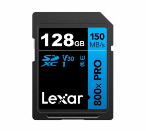 Memoria SDXC Lexar 800X Pro 128GB Blue Series hasta 120 MB/s