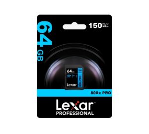 Memoria SDXC Lexar 800X Pro 64GB Blue Series -hasta 120 MB/s