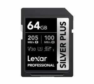 Memoria SDXC Lexar Pro 64GB Silver Plus - hasta 205 MB/s