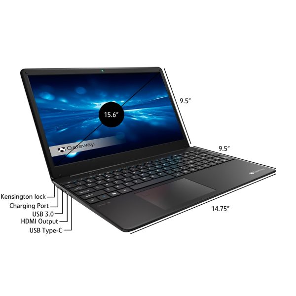 Notebook Gateway Ryzen 5 8GB 256GB SSD 15.6" FHD Negro
