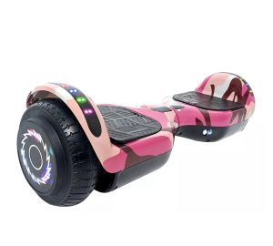 Patineta Eléctrica Hoverboard BT c/Rodilleras Rosa Camuflado
